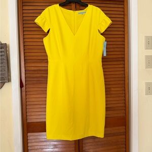 ANTONIO MELANI Vibrant Yellow Midi Dress